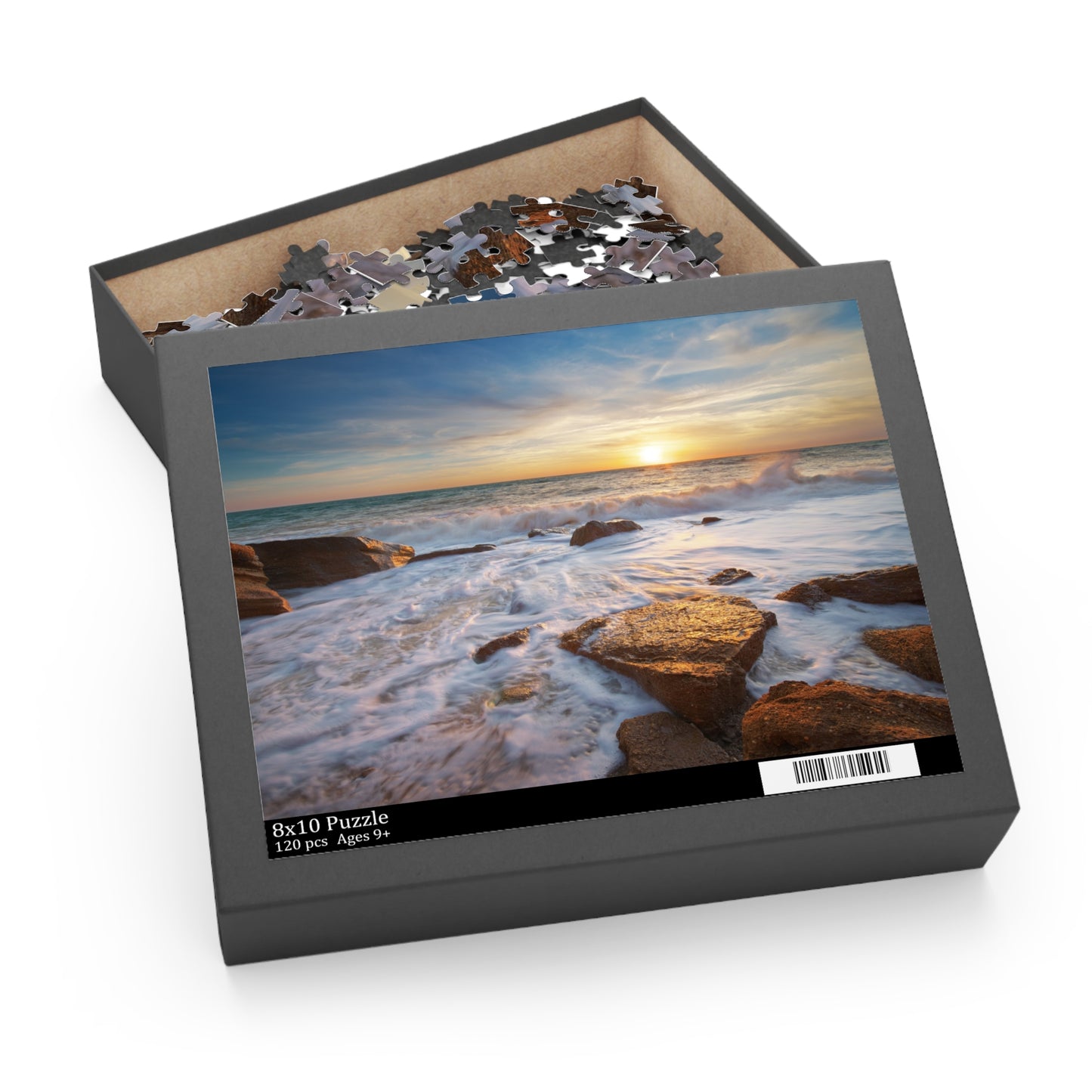 Stones And Sea Sunset Jigsaw
