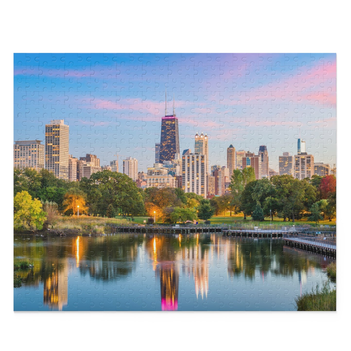Twilight Over Chicago Jigsaw