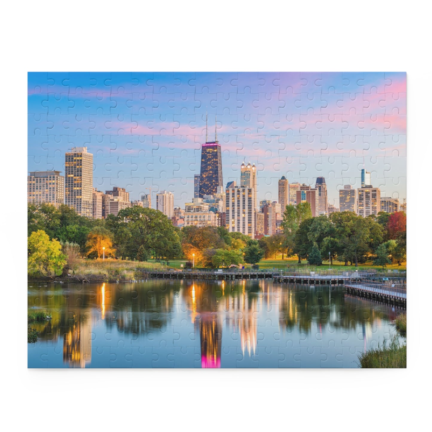 Twilight Over Chicago Jigsaw