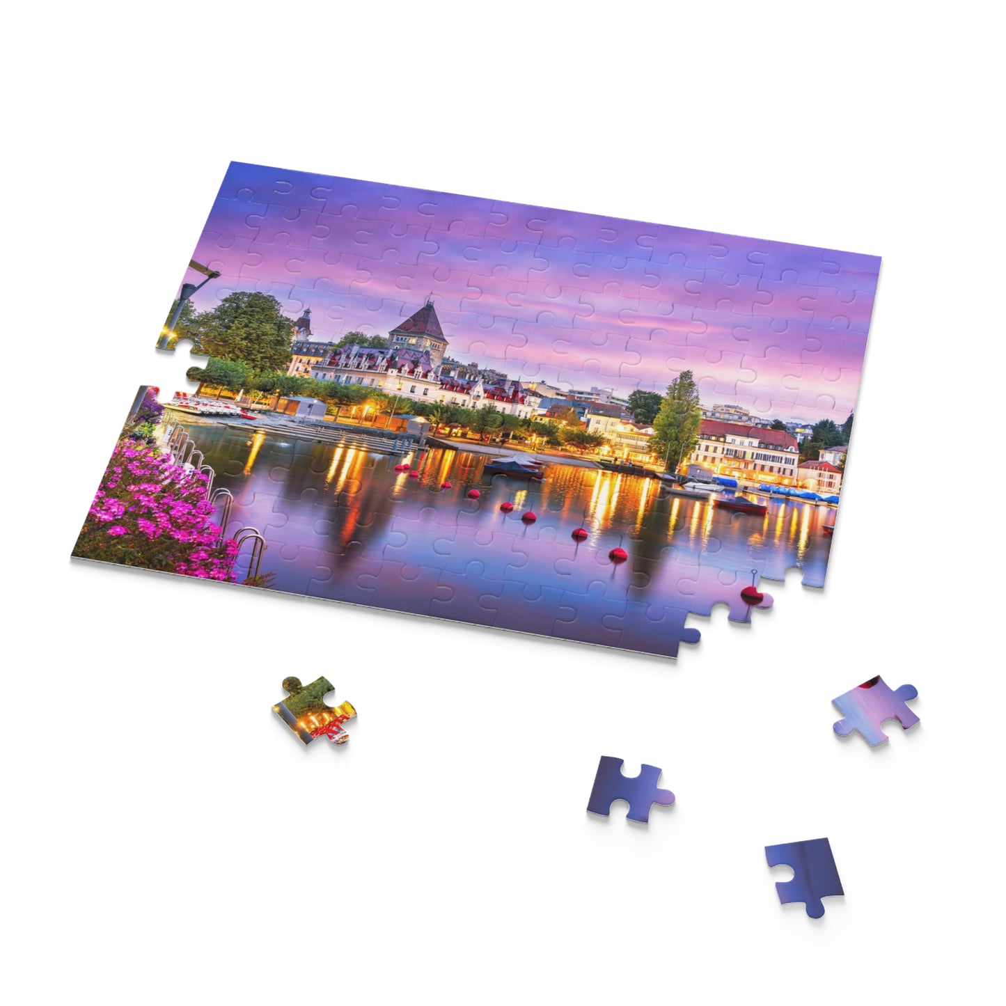 Lausanne Switzerland Twilight Jigsaw
