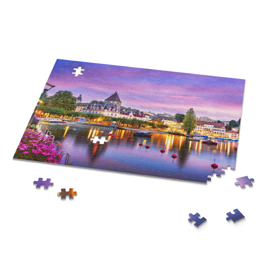 Lausanne Switzerland Twilight Jigsaw