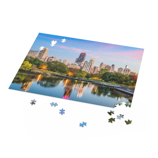 Twilight Over Chicago Jigsaw